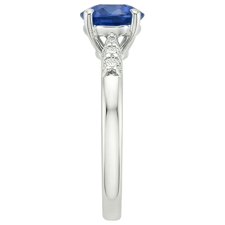 naturel round diamant 2.50carats bague vue de profil