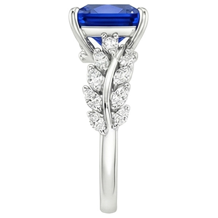 naturel marquise diamant 4carats bague vue de profil