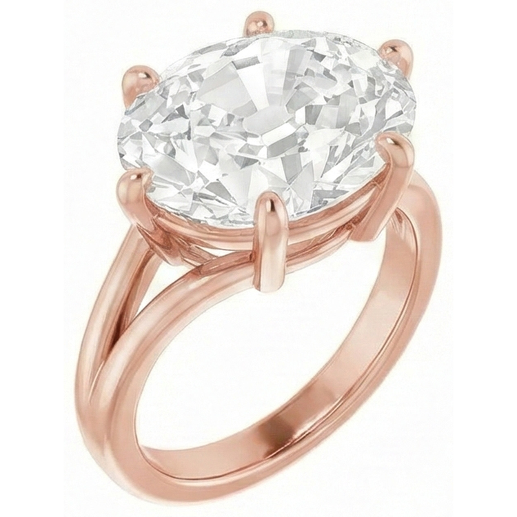 Élégant Bague Solitaire 8,50 carats – vue de face