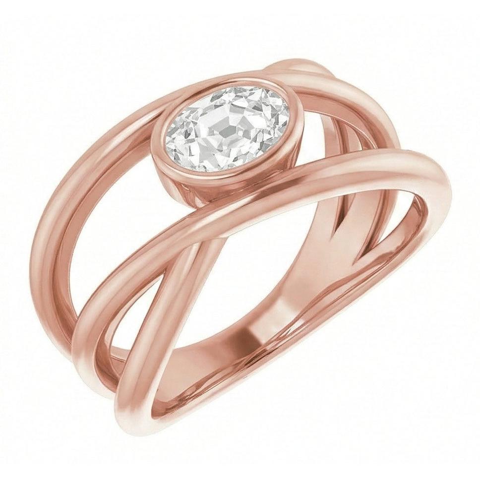 naturel oval diamant 2.50carats bague détail rapproché