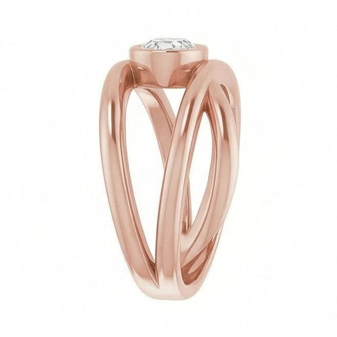 naturel oval diamant 2.50carats bague vue de dessus