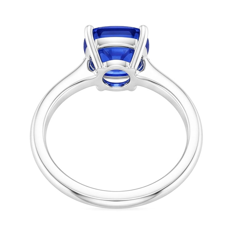 Solitaire Pierres Précieuses Bijoux Coussin Ceylan Bague Saphir 1.50 Carats