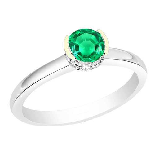 Émeraude Bague Pierre de Couleur – vue principale