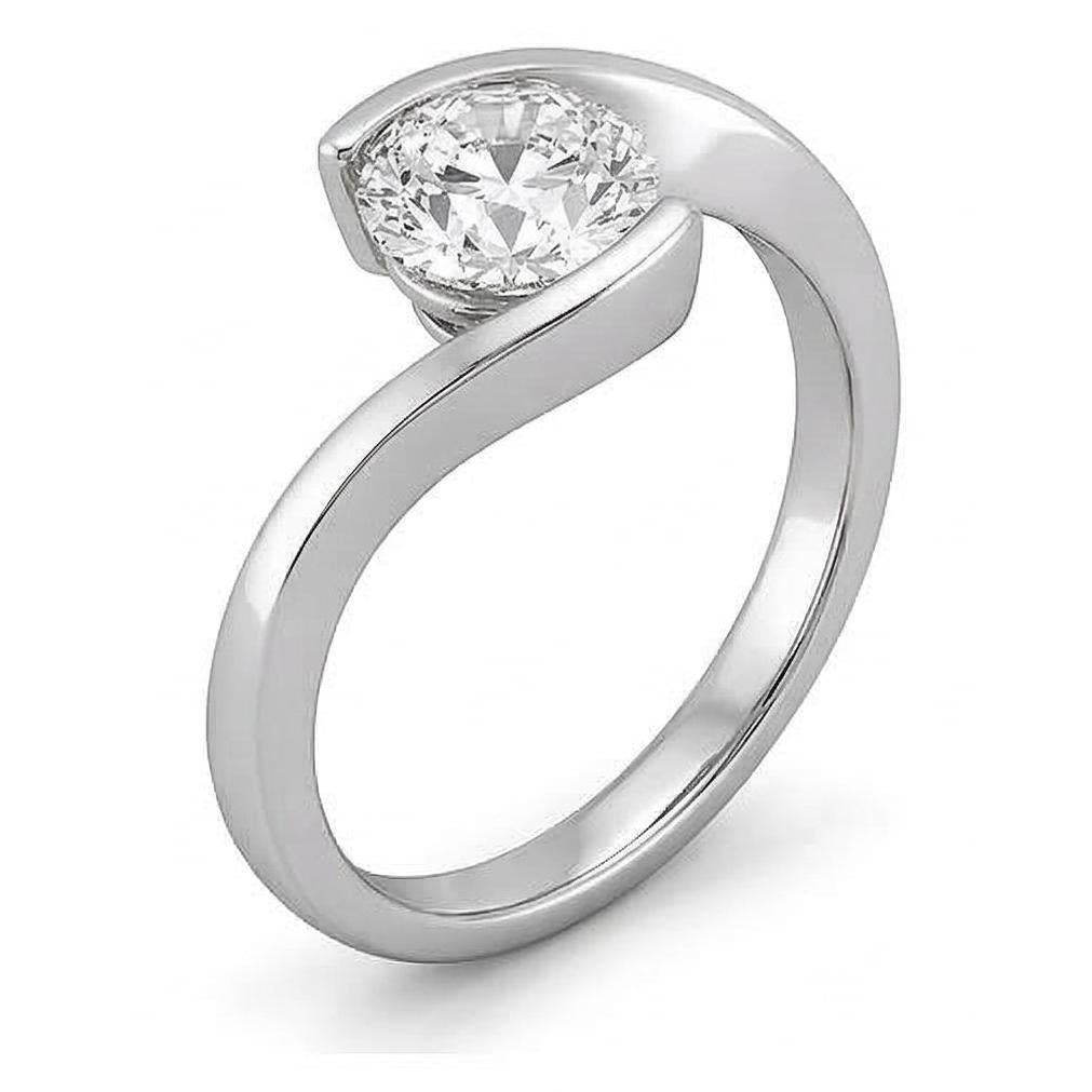 naturel round diamant 1.25carats alliance angle de côté