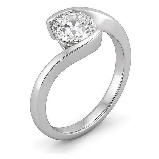 naturel round diamant 1.25carats alliance angle de côté