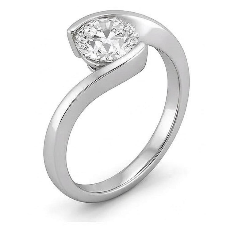 naturel round diamant 1.25carats alliance angle de côté