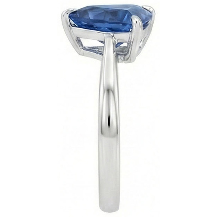 Solitaire Trillion Saphir Bleu Profond 1.50 Carats Ensemble De Bijoux