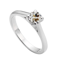 Taille Old Mine Diamant Fin Bague Mono-Pierre – 1,50 carats en