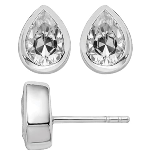 Diamant Puces d'Oreilles 4 carats Or Blanc 14 Carats – vue principale