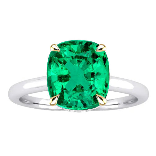 Émeraude Colombienne Bague avec Gemme – vue principale