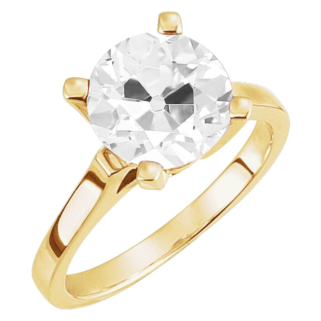 Étincelant Solitaire de Fiançailles 4 carats – vue principale