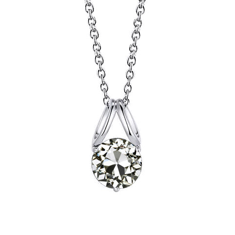 Diamant Pendentif 1 carats Or Blanc 14 Carats – vue principale