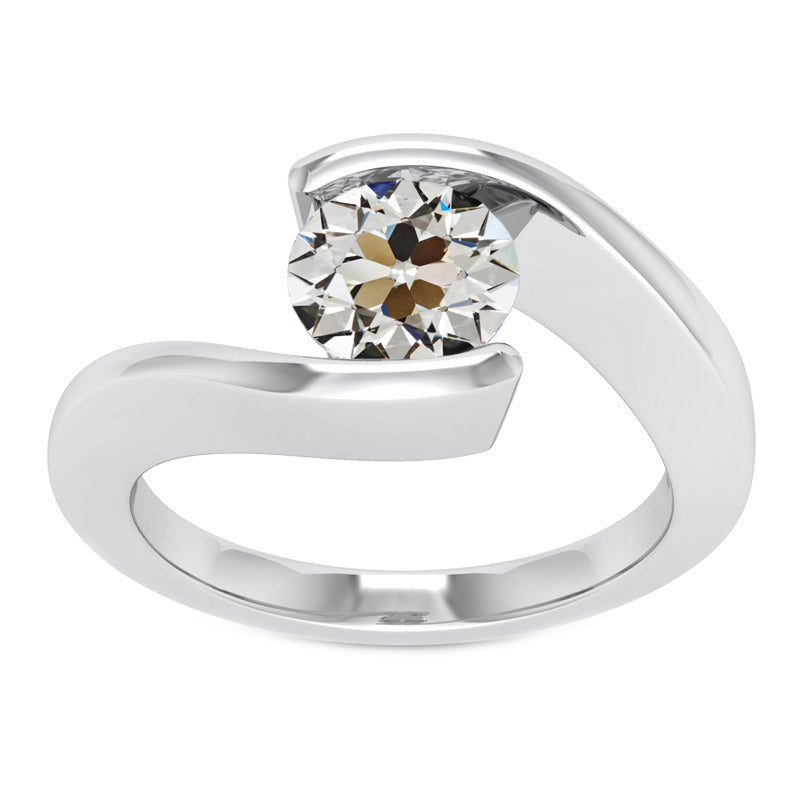 Diamant Solitaire de Fiançailles 2 carats Or Blanc 14 Carats – vue principale