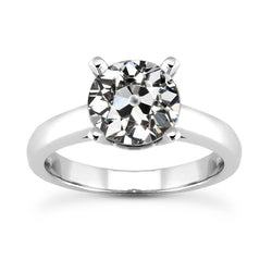 Brillant Taille Old Mine Bague Solitaire – 2,50 carats en Or