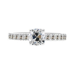 Signature Bague Solitaire avec Accents – Diamant 3 carats |