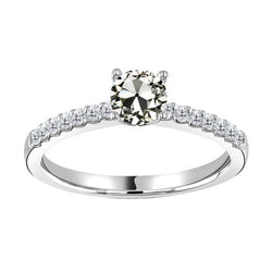Étincelant Bague Solitaire avec Accents – Diamant 1 carats par
