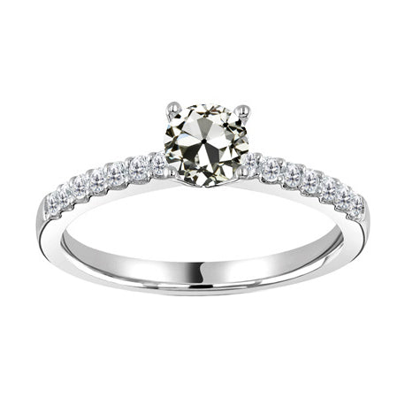 Étincelant Diamant Bague Solitaire avec Accents 1 carats – vue principale