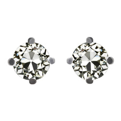 Boucles d'Oreilles Or 14K Blanc avec Diamant – 2,50 carats