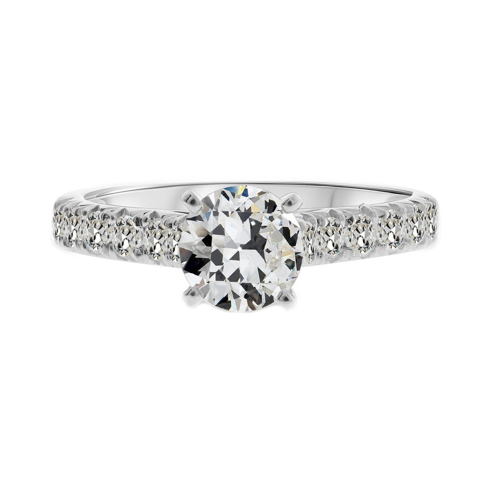 Brillant Bague Solitaire avec Accents – vue principale