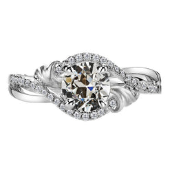 Diamant Bague Solitaire avec Accents fait main 3 carats |