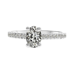 De luxe Diamant Bague Solitaire avec Accents 2,50 carats