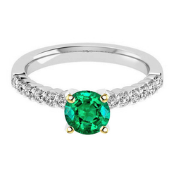 Émeraude Colombienne GIA Certifié Bague Pierre de Couleur – 2
