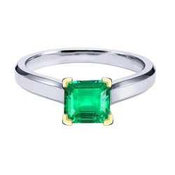 Émeraude Bague avec Gemme – Certifié GIA 2,50 carats Or 14K