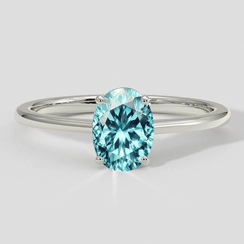 Solitaire intemporel en tourmaline Paraiba ovale