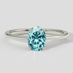 Solitaire intemporel en tourmaline Paraiba ovale