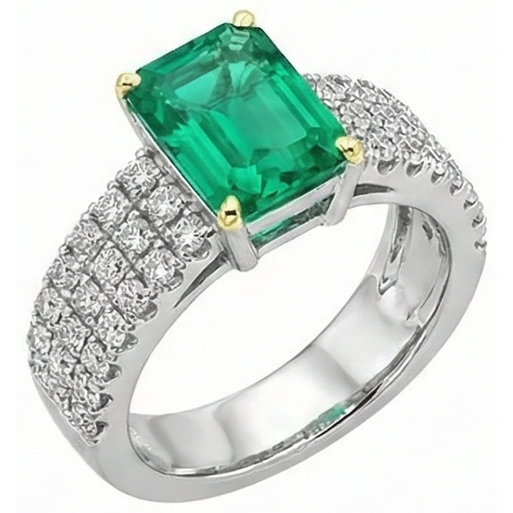 Rayonnant Bague Pierre Précieuse 2,50 carats – vue de face