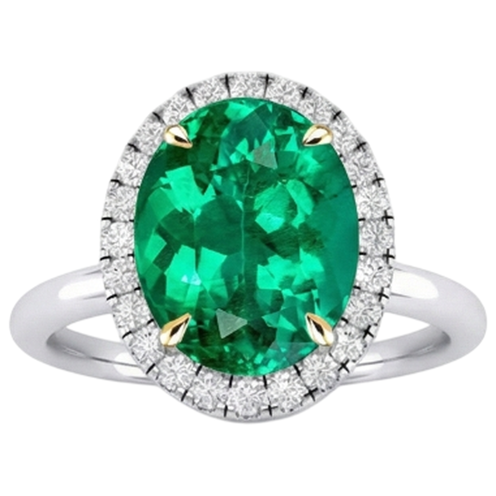 De luxe Bague Pierre de Couleur 3,50 carats – vue de face