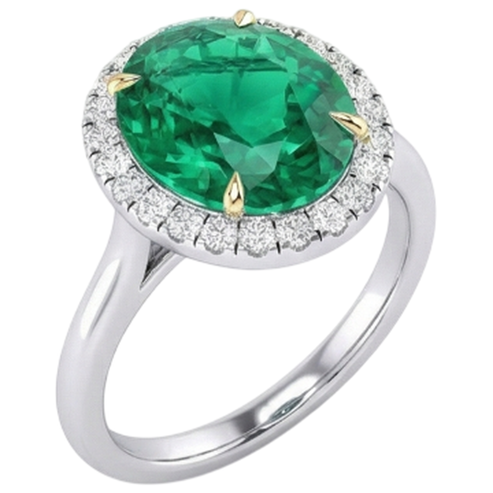 De luxe Bague Pierre de Couleur 3,50 carats – vue de côté