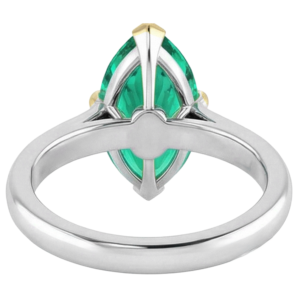 Brillant Bague avec Gemme 3 carats – vue arrière