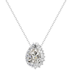 Brillant Pendentif 2,50 carats – Or Blanc 14 Carats