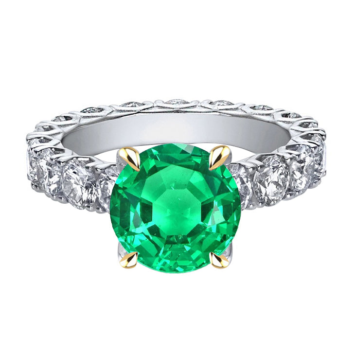 Fin Bague Pierre de Couleur 4 carats – vue principale