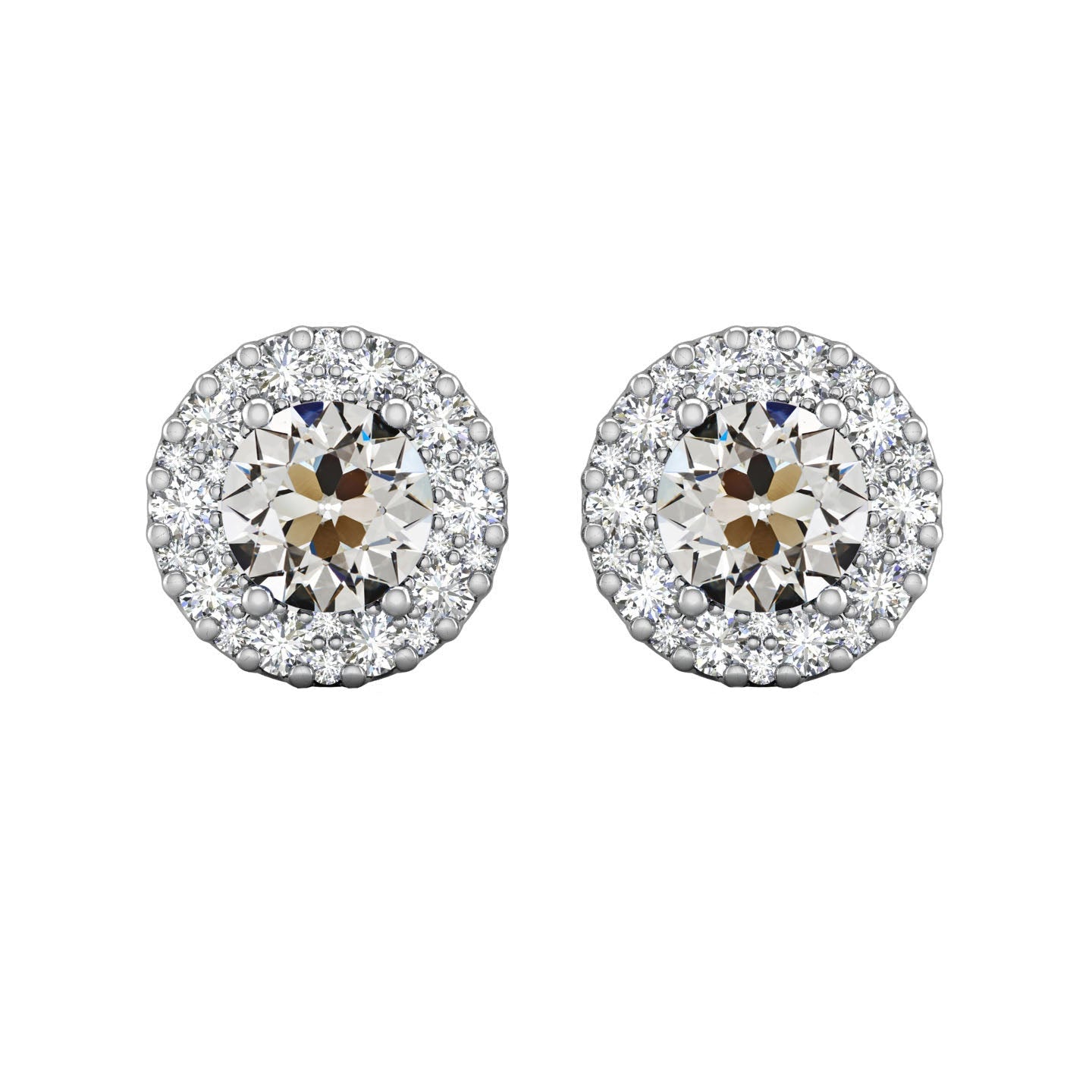 Diamant Fin Puces d'Oreilles 6-carats Or 14K Blanc – vue principale