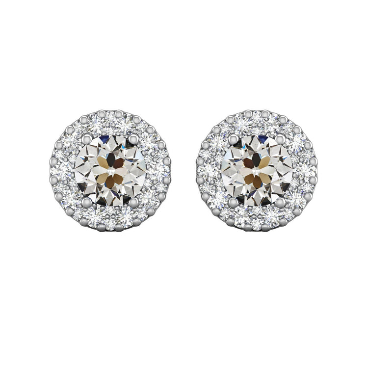 Diamant Fin Puces d'Oreilles 6-carats Or 14K Blanc – vue principale