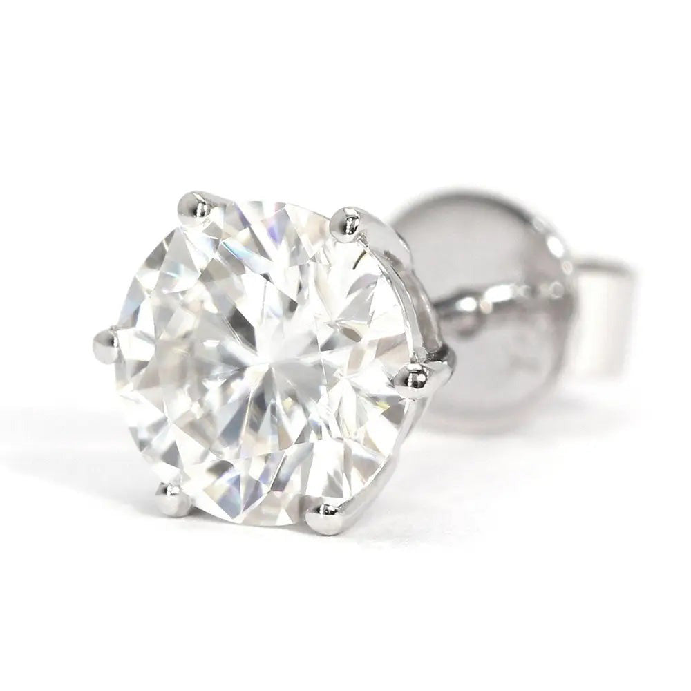 Diamant Pendants d'Oreilles 4 carats Or Blanc 14 Carats – vue d'angle