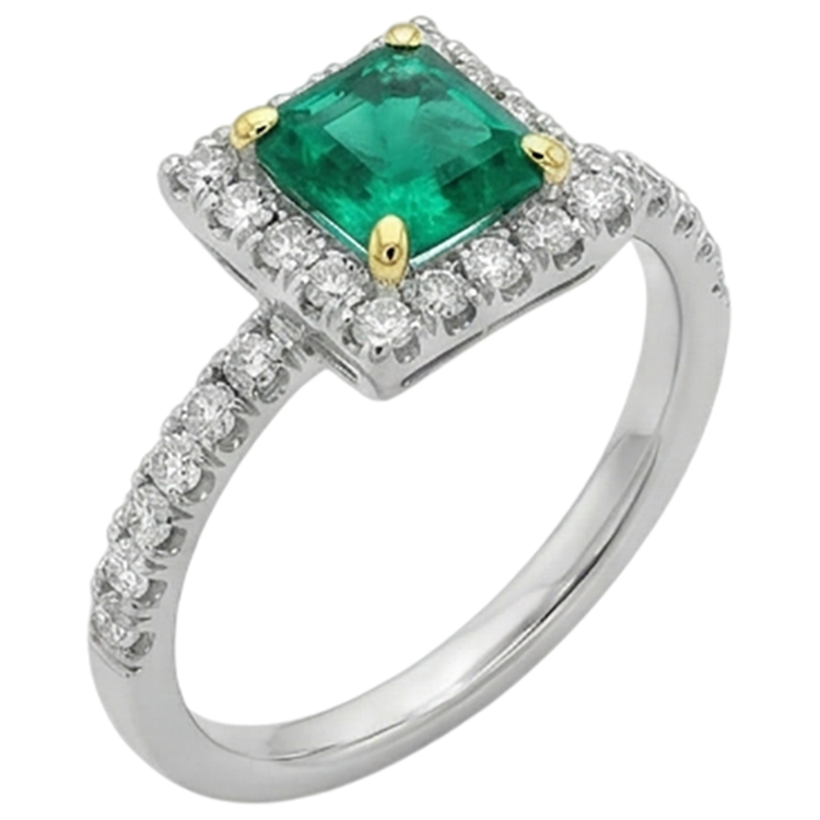 Exquis Bague Pierre de Couleur 3 carats – vue de côté
