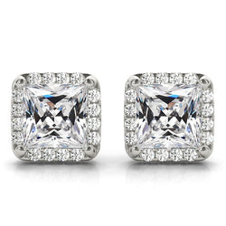 10,50 carats Diamant Boucles d'Oreilles en Or Blanc 14 Carats