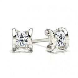 Diamant Puces d'Oreilles 2 carats G/VS1 – Or 14K Blanc