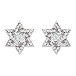 Étoile Boucles d'Oreilles – Diamant 5,25 carats Or Blanc 14