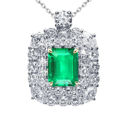 Émeraude Colombienne Collier Pendentif Pierre – GIA Certifié