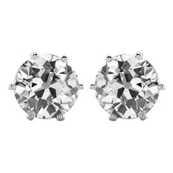 Brillant Coussin Antique Pendants d'Oreilles 4 carats en Or 14K