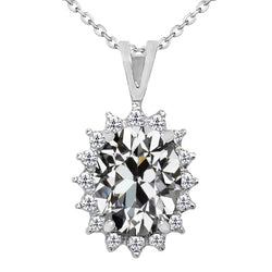Artisanal Diamant Fin Pendentif Goutte 5,50 carats