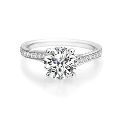 Superbe Bague D'anniversaire Avec Réel Diamants Ronds De 3.70 Ct