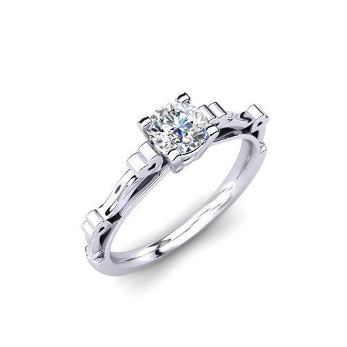 Superbe Bague De Fiançailles En Réel Diamant Rond Taille Brillant De 1.60 Ct