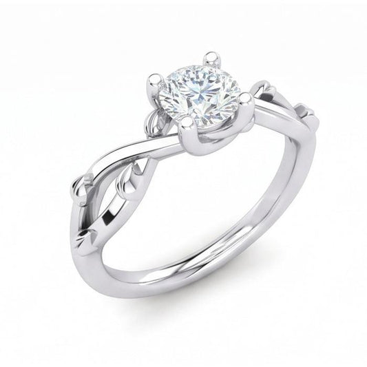 naturel round diamant 1.75carats bague angle de côté