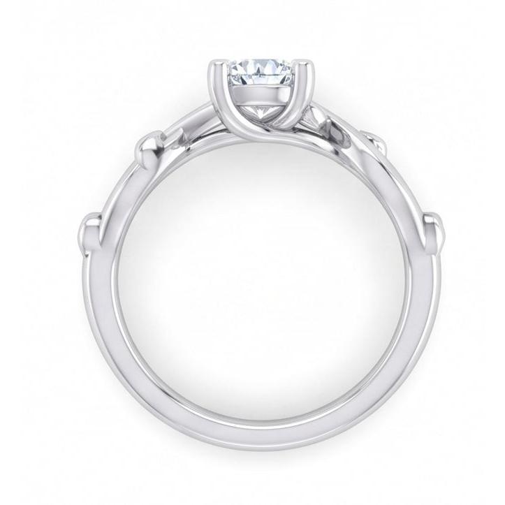 naturel round diamant 1.75carats bague vue de profil