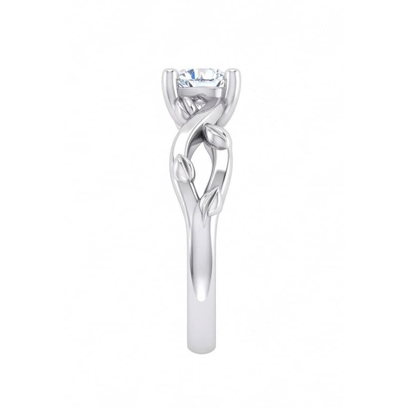 naturel round diamant 1.75carats bague sur blanc